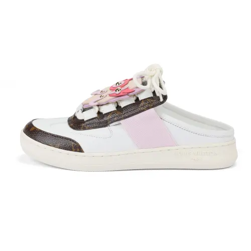 LOUIS VUITTON Lous Quiet Closed Toe Slippers Women's White