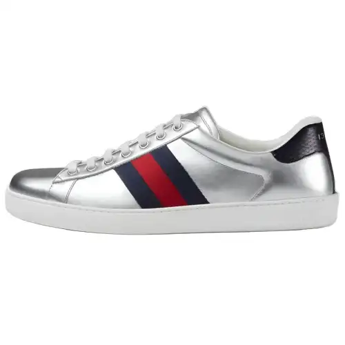 Gucci Ace Metallic Leather