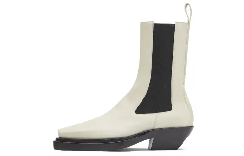 Bottega Veneta BV Lean Chelsea Boots Men's White Black