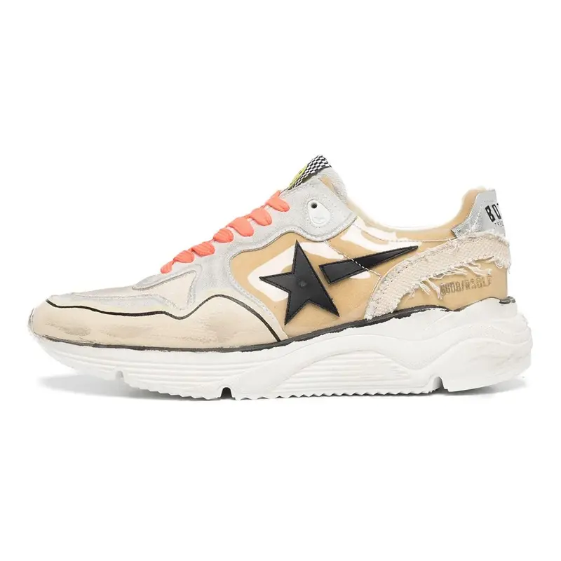 Golden Goose Leather Low top Sports Casual Shoes Men's Light Brown