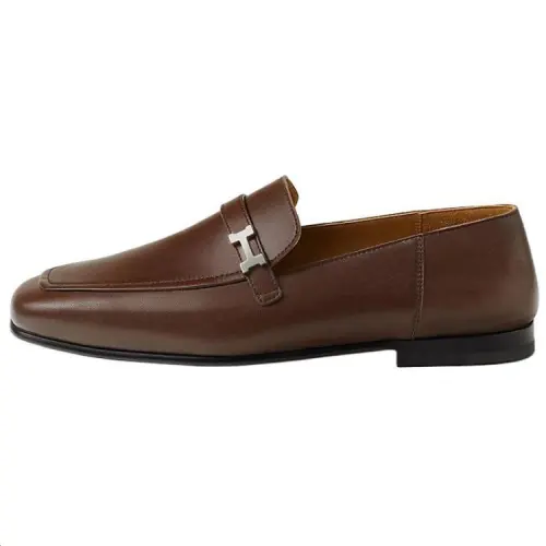 HERMES GIOVANNI Loafers Men's Brown