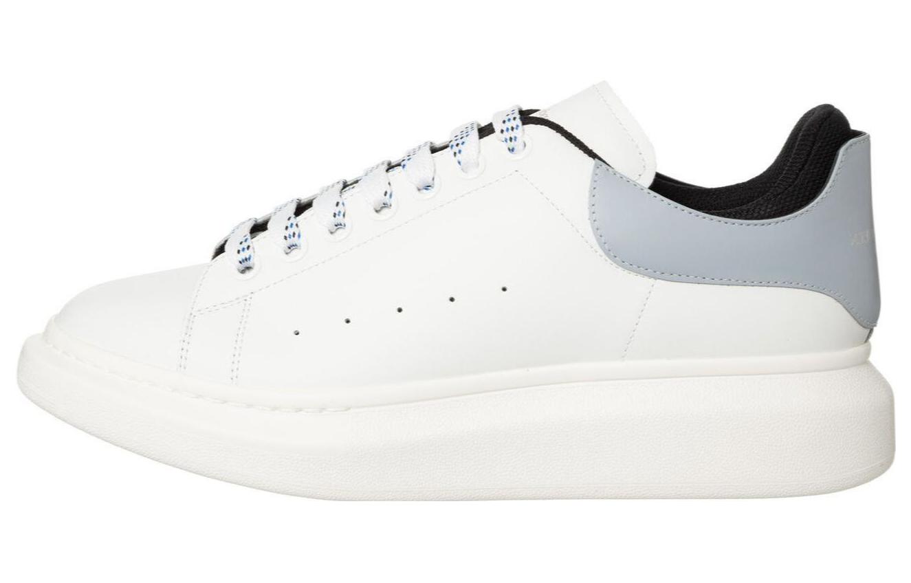 Мужские кроссовки Alexander McQueen Oversized Sneaker (бело-синие)