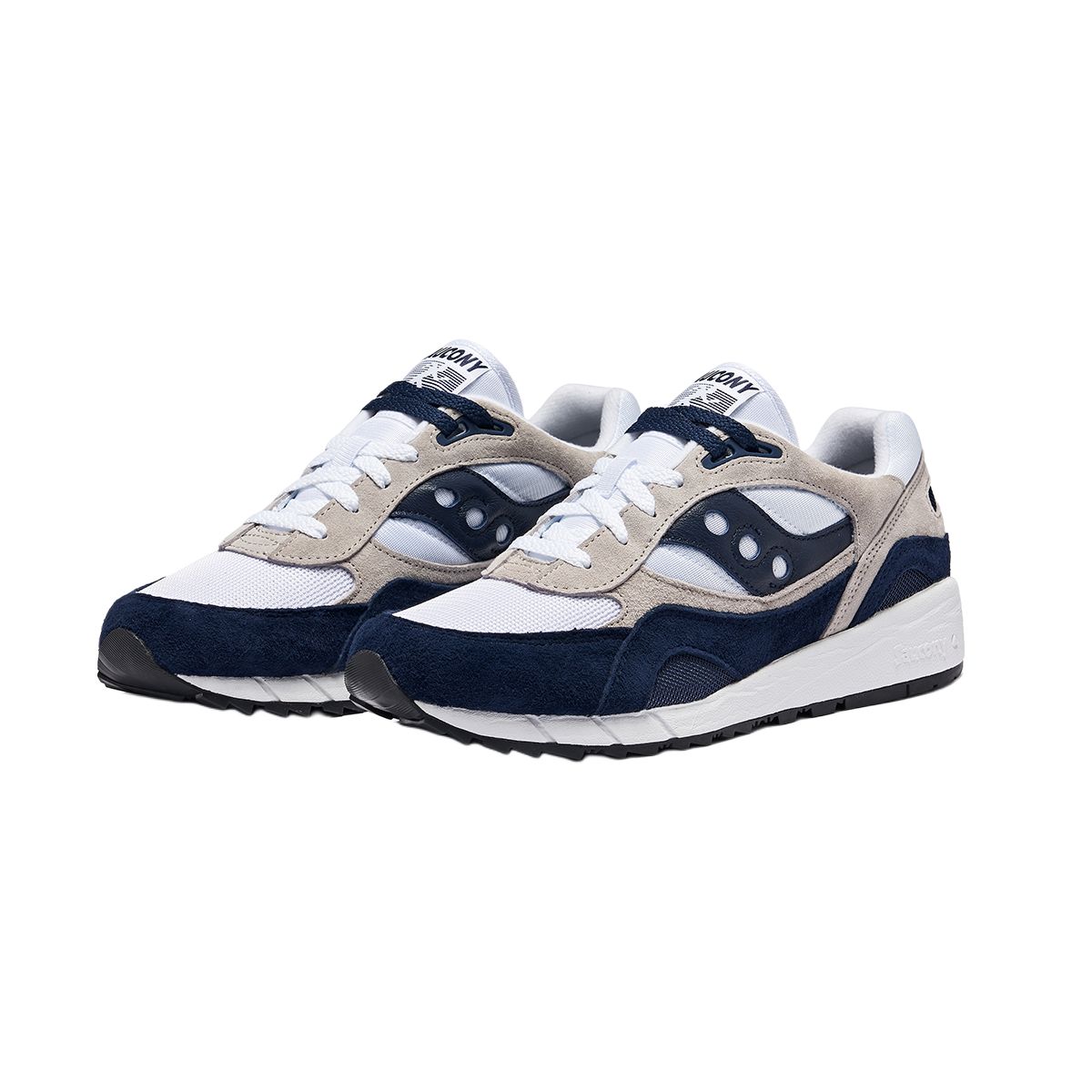 Saucony Low top Casual Running Shoes Unisex White Dark Blue