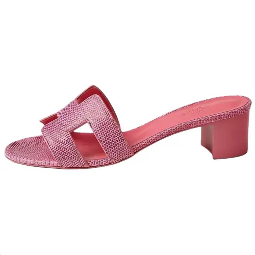 HERMES Oasis Slide Slippers 5cm Women's Pink