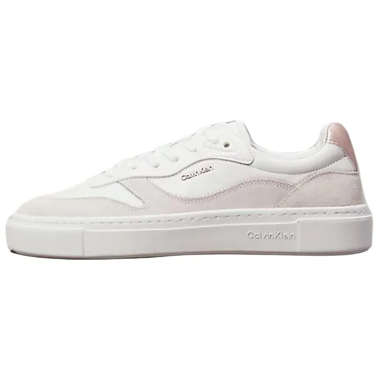 CALVIN KLEIN Leather Low top Skateboard Shoes Women's Pink