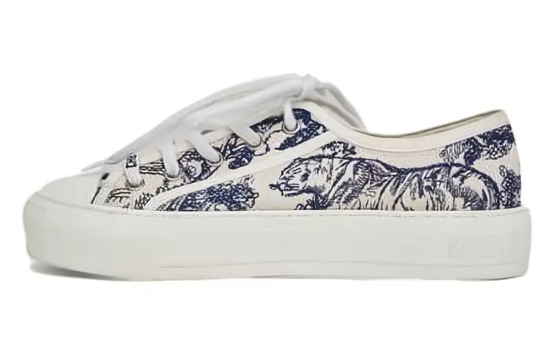 DIOR Walk'n'Dior Platform Shoes Sports Low top Stylish Skateboarding Shoes Women's Blue