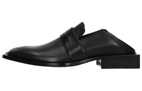 Balenciaga Leather Casual Shoes Men's Black