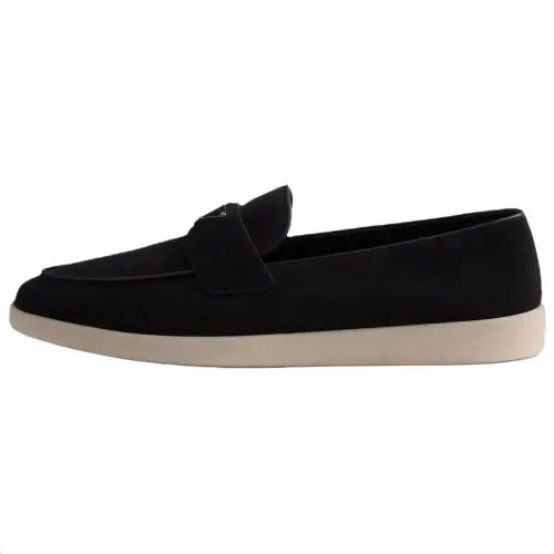 PRADA Suede Loafers Men's Black