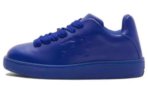 Burberry Bo Leather Low top Skateboard Shoes Women's Blue