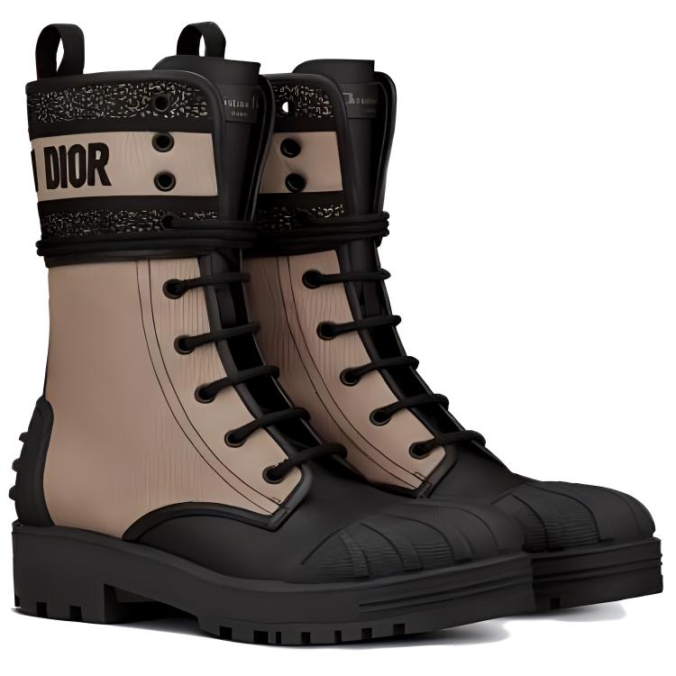 DIOR D Major Ankle Boots Women's Taupe
