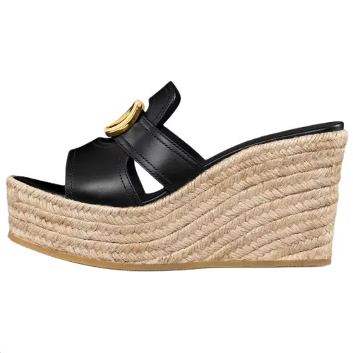 DIOR 30 Montaigne Slip Resistant Slide Slippers 9.5cm Women's Black