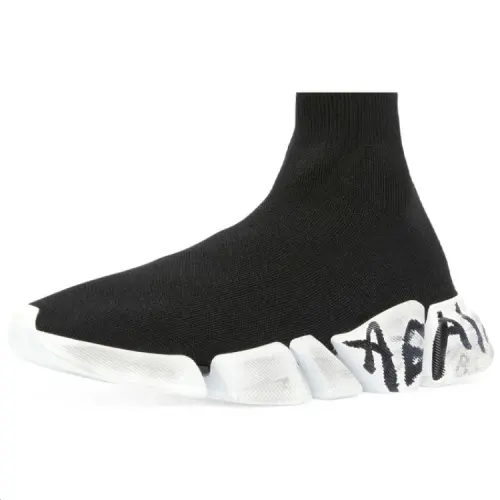 Balenciaga Speed 2.0 Graffiti Recycled Knit Black Women's