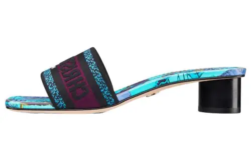 DIOR Dway Slide Slippers Women's Black Blue