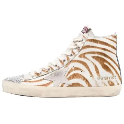 Golden Goose Mid Star Zebra-print Sneakers