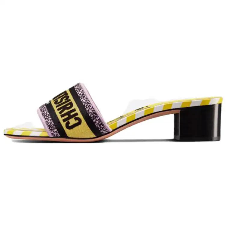 DIOR Dway Slide Slippers Women's Bright Yellow