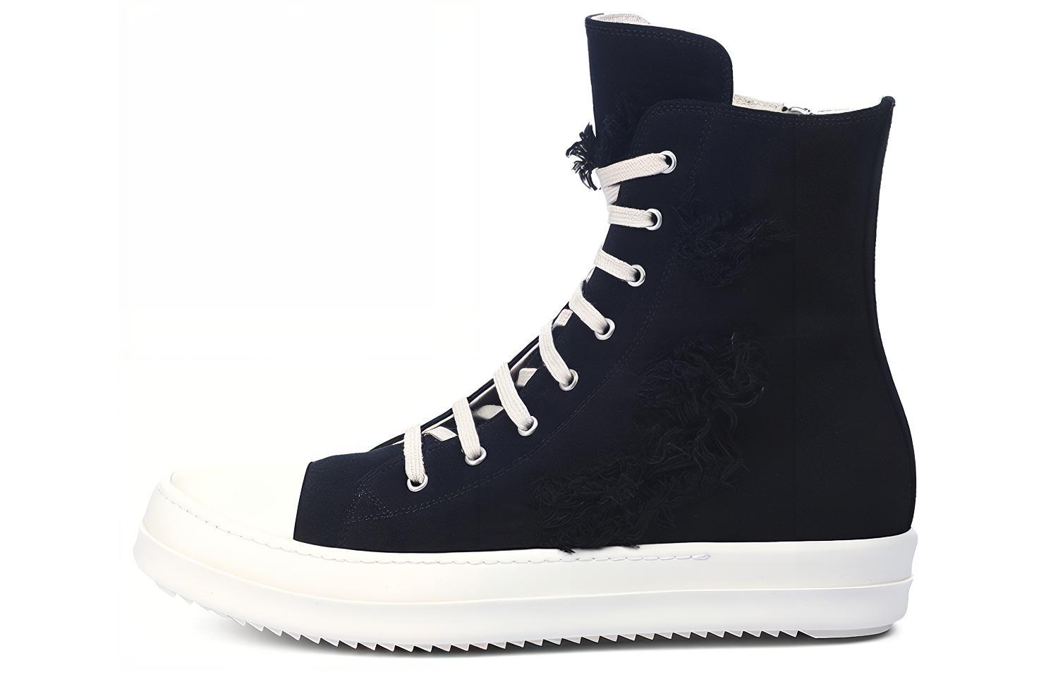 Rick Owens DRKSHDW Strobe High top Stylish Skateboarding Shoes Men's Black