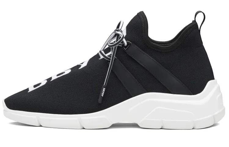 PRADA Knit Logo Sneakers 'Black' Women's