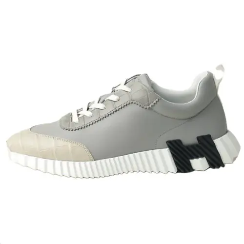 HERMES Bouncing Low top Casual Shoes Men's Beige