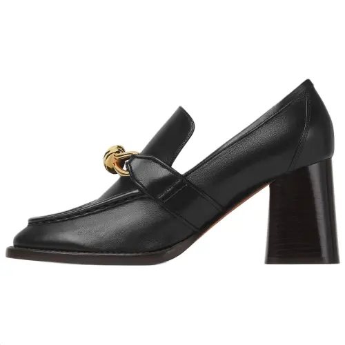 Bottega Veneta Astaire Chunky Heel High Heels 7.5cm Women's Black