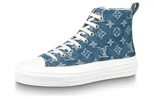 LOUIS VUITTON Lv Stellar High Top Denim Blue Women's