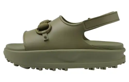 Gucci Horsebit Flatform Sandal 'Green'