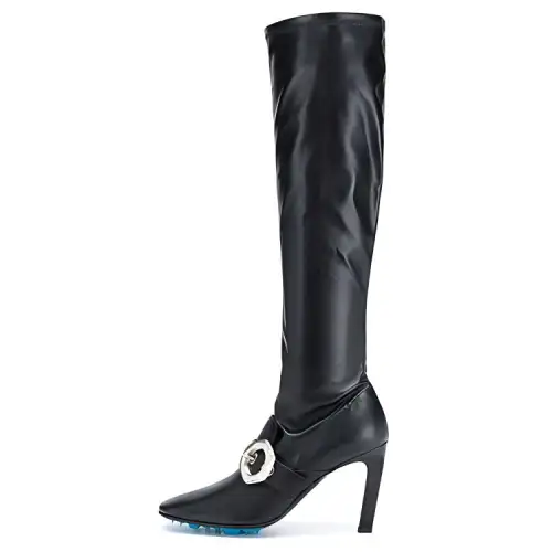 OFF-WHITE buckle-detail over-the-knee boots Women's