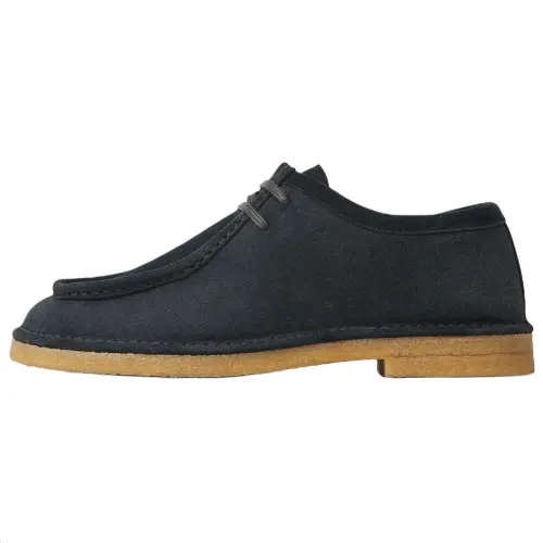 Bottega Veneta Daddy Calfskin Casual Shoes Men's Blue