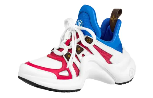 LOUIS VUITTON Low top Running Shoes Women's White Blue Red