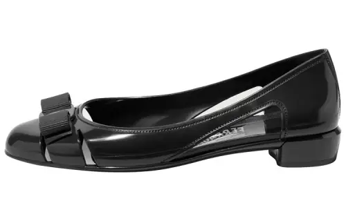 FERRAGAMO Vara Bow Jelly Ballerina Pumps