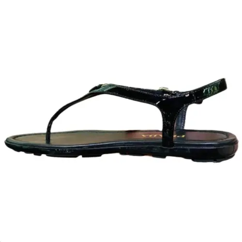 PRADA Triangle One Strap Sandals Women's Black