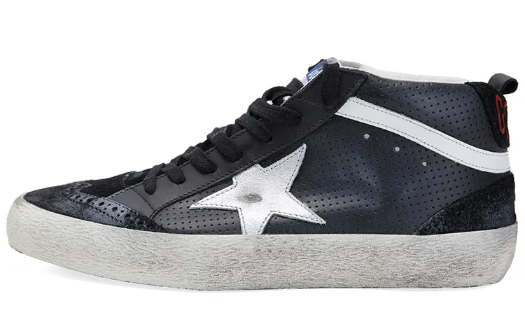 Golden Goose Mid Star Stylish Skateboarding Shoes Men's Black