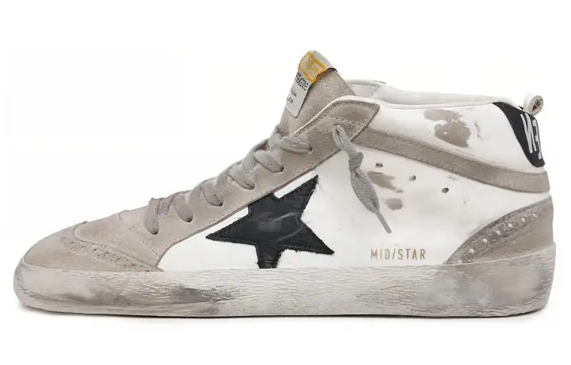 Golden Goose Mid Star Distressed-effect Sneakers