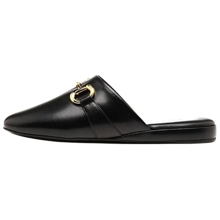GUCCI Closed Toe Slippers Women's Black