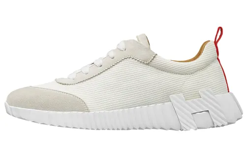 HERMES Bouncing Low top Casual Shoes Women's White