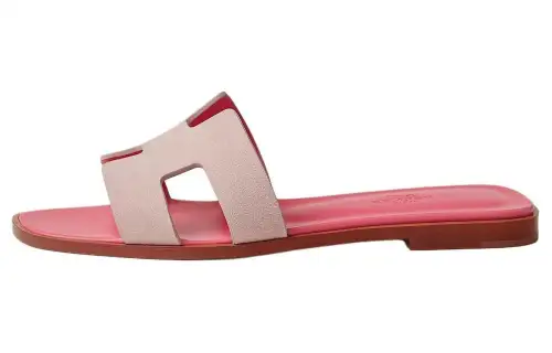 HERMES Oran Slide Slippers Women's Pink