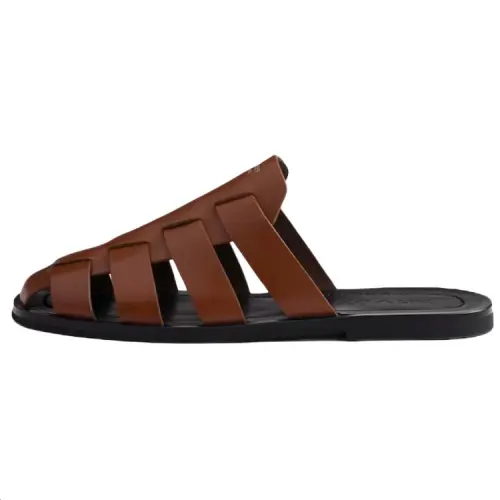 PRADA Closed Toe Slippers 1.5cm Men's Brown