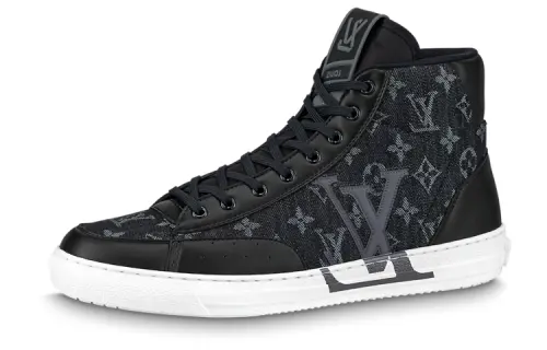 LOUIS VUITTON Lv Charlie Ankle Sneakers 'Black Monogram'