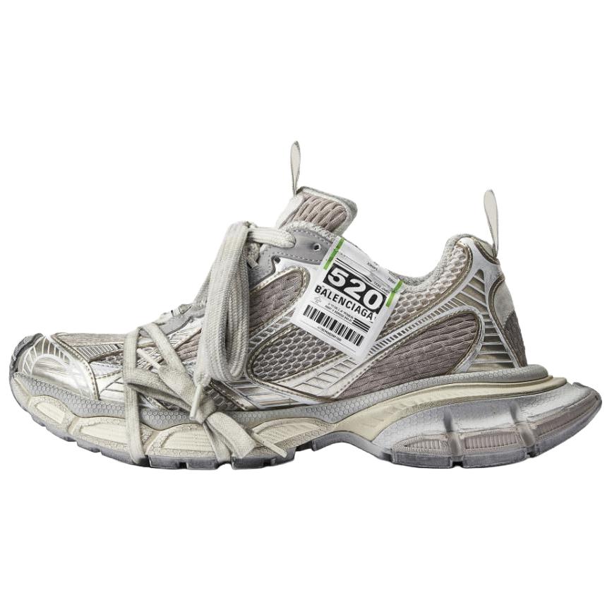 Balenciaga 3XL Low top Chunky Sneakers Men's Silver