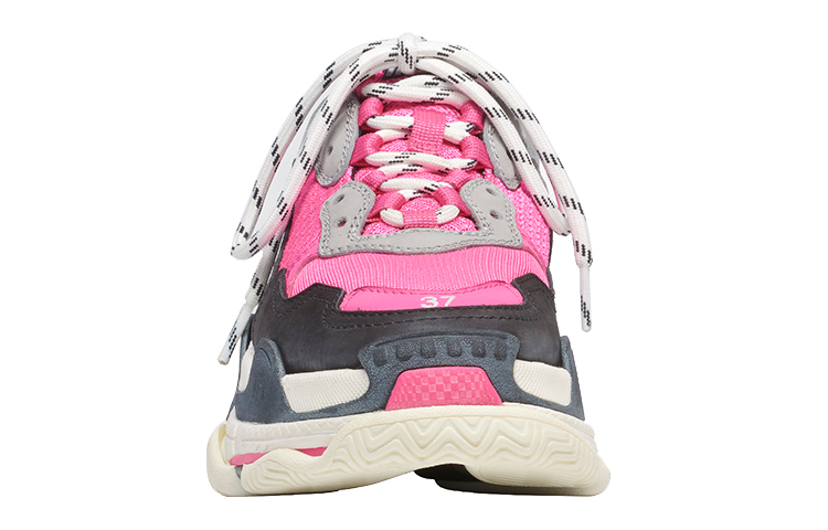 Женские кроссовки Balenciaga Triple S (черно-розовые) — фото 3