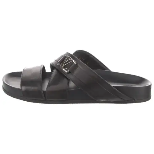 LOUIS VUITTON Mirabeau Slide Slippers Men's Black