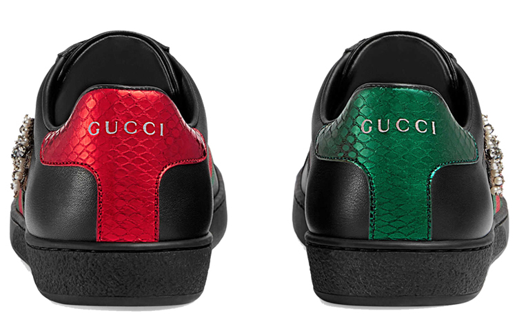 Женские кеды Gucci Ace (черный) — фото 5