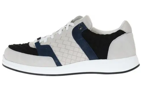 Bottega Veneta Leather Lace Up Low top Sports Casual Shoes Men's Gray