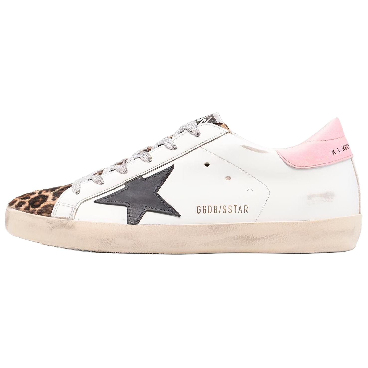 Женские кеды Golden Goose Super-Star (бело-розовые)
