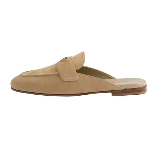 PRADA No Special Function Closed Toe Slippers Women's Beige