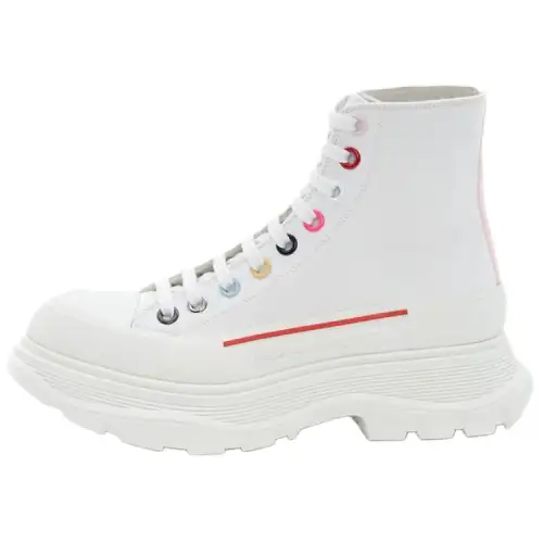 Alexander McQueen Tread Slick Boot White Multicolour Women's