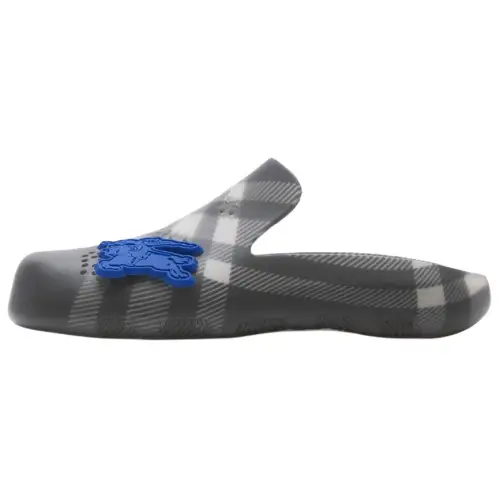 Burberry Closed Toe Slippers Men's Gray White