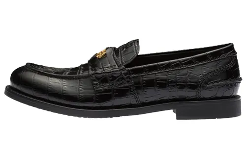 MIU MIU Penny Leather Casual Shoes Women's Black