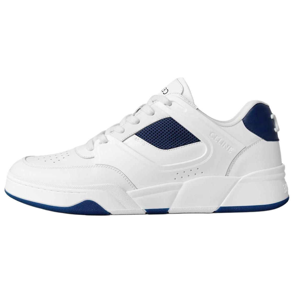 CELINE Trainer CT 09 Cow Leather Low top Skate Shoes 0.5cm Men's White