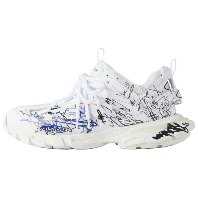 Balenciaga Track Low top Casual Shoes Men's White