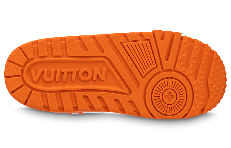 Мужские кеды Louis Vuitton Trainer Maxi (бело-оранжевый) — фото 5